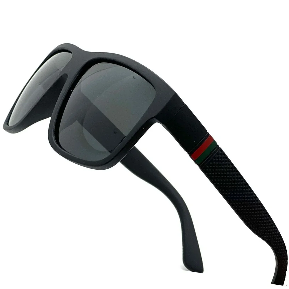 Square Sunglasses Men Sports Shades Polarized UV400 Street Wear Trendy Gafas New